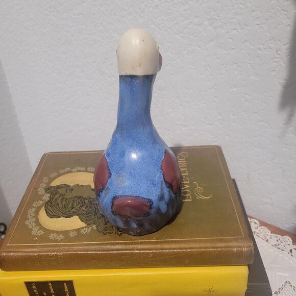 VTG Studio Pottery Bird Duck Blue Glazed Handmade Figurine Sculpture 6 x 3.5" - Picture 4 of 12